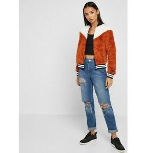 Nike fluffy bomber jacket
